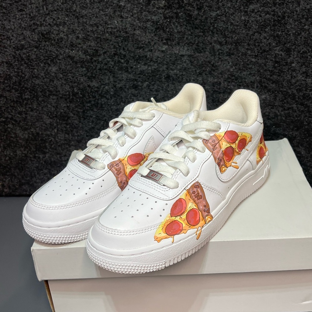 Custom Nike Air Force 1 “Pizza Party” Size 5.5 Boys /7 Women’s